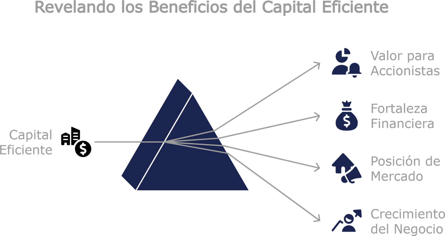 Capital eficiente: valor para accionistas, fortaleza financiera, posición de mercado y crecimiento del negocio